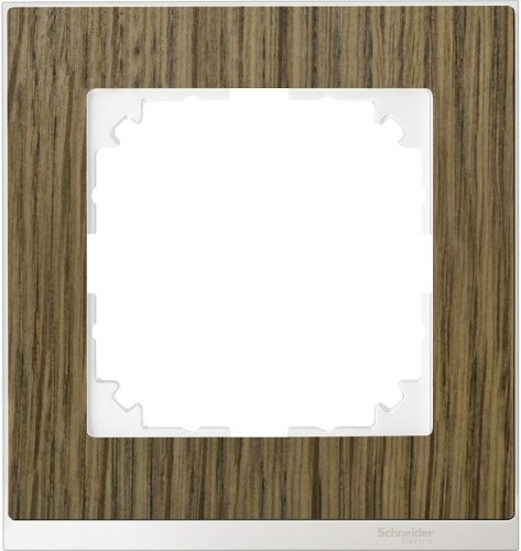 Рамка универсальная Schneider Electric Merten M-Pure Decor 1-м. дуб/бриллиантовый белый  картинка